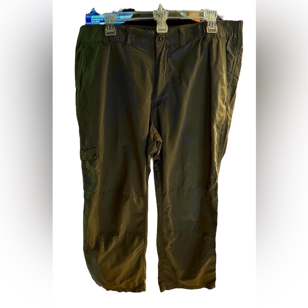 ⭐️Quechua Hiking Pants Burnt Green Grey Size 38” x 27.5” High Rise Straight Leg